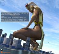 breasts giantess giga city blonde destruction goddess digital_render vedogon