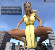 breasts giantess giga city blonde destruction goddess digital_render vedogon