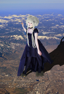 giantess crush collage landscape city mega blonde destruction clothed rampage high_heels military asian dress nylons explosion jets mountains smoke shoe_crush choker aerial_view looking_at_viewer annoyed bangs kantai_collection pale_skin foot_prints