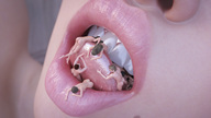 comic wet mouthplay lips shrunken_woman shrunken_man screaming struggling digital_render lfcfan sociopathic