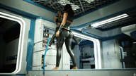 long_hair clothed barefoot domination mini_giantess standing choking digital_render fater