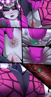 drawing insertion blushing comic color butt tiny anal smothering mspaintgts overwatch widowmaker tracer_(overwatch) tiny_female dva
