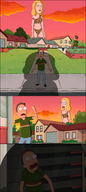 breasts drawing giantess mega blonde comic bra buildings brunette giganta cartoon outdoors milf leopard_print loincloth bare_legs rick_and_morty bare_midriff bigchipher66 beth_smith jerry_smith