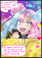 drawing giantess small_man teeth shrinking selfie social_media majoumegami dichromatic