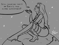 breasts drawing giantess earth giga mega space monochrome handheld glasses domination boots sitting jumpsuit dialogue legs_crossed sitting_on_planet cmwaters cosmic_giantesses terra baroness gi_joe