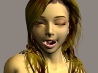 giantess vore mega tongue swimsuit mouth brunette brown_eyes pool shrunken_man diving_board digital_render