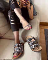 collage feet tiny domination sitting sandals nylons shrunken_man naked_man pants pedicure cellphone sofa msku