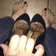 collage barefoot high_heels domination kneeling shrunken_man close_up entrapment naked_man pedicure msku