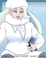 gentle pokemon panties long_hair handheld hugging non-nude hat cuddle coat pokemon_sword_and_shield melony wholesome melony_pokemon