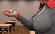 breasts clothed handheld shrunken_man digital_render aaabbbzzz
