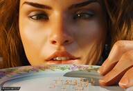 giantess micro mega shrunken_men grin plate point_of_view digital_render ashkiiwolf andreia