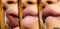 giantess vore mega lips shrunken_men entrapment sucking voluptuous stuck point_of_view digital_render opal ashkiiwolf