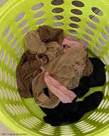 collage stockings shrunken_men nylons msku dirty_laundry hamper