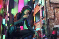 giantess vore buildings macross mouthplay elf shrunken_woman sucking willing sci_fi digital_render willing_prey madamemaeve cyberpunk oral_vore space_elf moranian mawplay