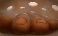 drawing color toes in_shoe shrunken_men unaware trapped fooooly lint crocs