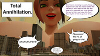 giantess micro city mega futanari green_eyes couple unaware shrunken_city digital_render paizuri fantasize3d