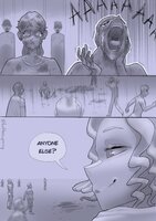 drawing giantess monochrome blood gore shrunken_woman shrunken_man cruel screaming buttercupzoey