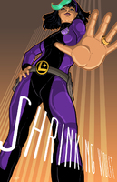 breasts drawing black_hair color leviathan reaching costume rings point_of_view belt hands_on_hips low_angle_pov dc_comics shrinking_violet legion_of_superheroes hair_streak paulsizer