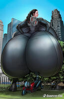 breasts drawing giantess city mega color butt giant buildings butt_crush huge_breasts brunette breast_expansion couple gloves park ponytail boots thighs manhattan costume ant-man giantessfan hands_on_hips looking_behind helmet imminent_butt_crush thick_thighs marvel_comics hope_van_dyne the_wasp huge_butt butt_expansion scott_lang mrsinister1990