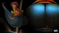 drawing giantess color butt red_hair wrestling wrestle cartoon tentacles ass-crush wrestling_ring kpr kisparlius winnie rumble butt_slam