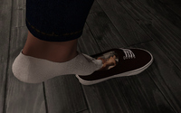 in_shoe socks erect shrunken_man entrapment sneakers indoors digital_render impending_stomp aaabbbzzz