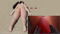 breasts micro sleeping butt barefoot brunette ponytail thong mai_shiranui between_legs unaware mercy micro_city overwatch fatal_fury cutaway fantasize3d