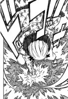 growth giantess manga sandals fairy_tail jacket panels punching brandish body_swap destruction_landscape punch_ground