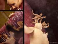 giantess vore mega comic tongue mouth teeth shrunken_men voluptuous point_of_view digital_render opal ashkiiwolf