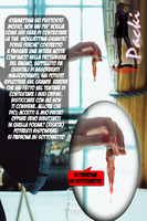 collage story gore hand shrunken_man dangle dripping red_nails italian between_fingers packi