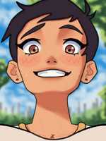 drawing giantess micro city black_hair color brown_eyes embarrassed asian short_hair boots shrunken_man costume superman lois_lane cape earrings reporter dc_comics my_adventures_with_superman gtsgwess