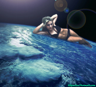 giantess collage giga space swimsuit planet lying_down giantess_katelyn lilipucien cosmic_giantess