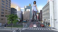 breasts giantess panties city mega black_hair bra buildings stockings asian street unknown_artist lingerie walking vehicles ankle_bracelet necklace crowds crane night_gown digital_render looking_at_tinies