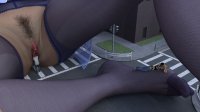 giantess insertion pussy city small_men stockings fishnets digital_render