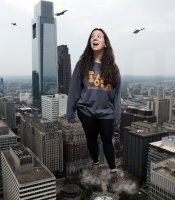 giantess collage city mega destruction helicopter brunette airplane skyscraper slippers gtscreator