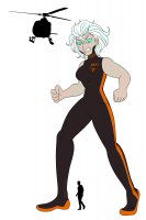 breasts drawing giantess white_hair mega color helicopter angry ginormica short_hair muscles fist monsters_vs_aliens costume glowing_eyes no_background susan_murphy dreamworks artmakerproduction redesign