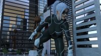 breasts giantess white_hair city mega butt buildings ponytail kneeling mask reflection night thighs costume statue catsuit thief black_cat spider-man marvel_comics felicia_hardy gtsartistry