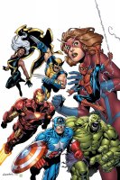 breasts drawing giantess white_hair color armor claws brunette gloves storm mask comic_cover avengers fist costume cape giant_girl x-men shield wolverine iron_man hulk captain_america no_background green_skin janet_van_dyne spider-man marvel_comics