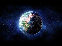 breasts drawing giantess collage nude pussy earth giga sleeping space color large_breasts ocean purple_hair lying_down short_hair unknown_artist closed_eyes