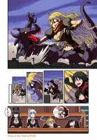 breasts drawing giantess white_hair horns tail city mega sleeping blonde comic black_hair color rampage cleavage skirt socks gloves ponytail unknown_artist uniform monster dream jacket closed_eyes hair_bow glowing_eyes on_shoulder kaiju scarf rwby ruby_rose weiss_schnee blake_belladonna yang_xiao_long bare_midriff