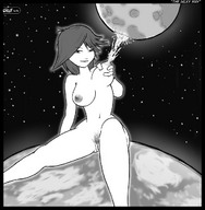 breasts drawing giantess chief nude pussy giga monochrome planet milk moon lactation cosmic_giantess
