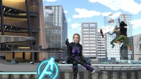 breasts giantess city mega blonde black_hair butt armor handheld buildings climbing shoes gloves giantesses avengers reflection dark_skin costume looking_at_viewer legs_crossed sitting_on_building iron_man cassie_lang stature ms_marvel marvel_comics hope_van_dyne kamala_khan the_wasp avengers_tower milesahead94