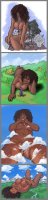 breasts drawing growth nipples giantess nude giga mega comic black_hair color large_breasts buildings brunette outgrowing_building brown_eyes lying_down village tower mountains forest dark_skin clouds towering closed_eyes wizard hair_covering_eyes sunny-d-lite
