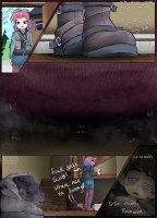 breasts drawing nude comic color cum shoes brunette sweat in_shoe socks pink_hair boots foot_crush phone unaware shrunken_man jacket handbag dialogue hood zipper musk ramona_flowers scott_pilgrim artisticpad