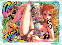 breasts drawing giantess horns manga mega blonde black_hair color tongue swimsuit nami nico_robin one_piece barefoot cleavage bra blue_hair ice_cream green_hair red_hair sandals shorts drink blue_skin sunglasses skeleton palm_trees monkey_d_luffy earrings rainbow goggles source_needed pirate sanji luffy brook bare_legs usopp tony_tony_chopper franky jimbei roronoa_zoro oda_ellchiro