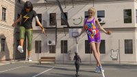 breasts giantess city mega blonde black_hair buildings hawkeye basketball giantesses pants avengers reflection dark_skin sports bench legs_crossed basketball_court sports_outfit looking_at_tiny digital_render hair_bun bare_legs cassie_lang stature ms_marvel marvel_comics kamala_khan quiver kate_bishop milesahead94