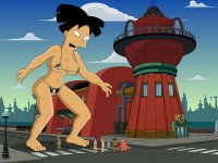 drawing growth giantess nude panties city mega alien black_hair color large_breasts robot claws barefoot cleavage bra buildings purple_hair brunette underwear asian street ponytail short_hair dark_skin leela futurama new_york_city orange_hair bender red_skin amy_wong bare_legs philip_j_fry spider-matt makeshift_clothing bare_midriff professor_farnsworth doctor_zoidberg new_new_york hermes_conrad