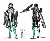 breasts drawing giantess mega black_hair color large_breasts butt robot blue_eyes crossover spaceship short_hair milf dialogue glowing_eyes no_background mass_effect transformers optimus_prime fusion june_darby normandy psuede