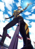breasts drawing giantess giga mega black_hair color large_breasts handheld brunette asian short_hair sun muscles clouds thighs towering costume point_of_view flag aircraft washington_dc washington_monument helicarrier janet_van_dyne marvel_comics the_wasp zerohour99 ultimates