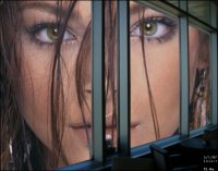 giantess collage mega black_hair long_hair buildings brown_eyes office looking_in javert hazel_eyes