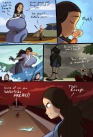 breasts drawing growth giantess mega comic color large_breasts long_hair blue_eyes cleavage water shoes angry brunette gloves sitting kissing fire looming fighting boats dark_skin avatar toph grey_hair staff tattoo choker closed_eyes sokka soldiers katara dialogue palace azula aang helmet avatar_the_last_airbender looking_at_tiny caiman2